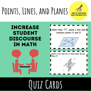 Preview of Points, Lines, and Planes Quiz Card - Quiz Cards Activity