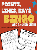 Points, Lines, and Rays Bingo and Anchor Chart