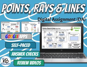 Preview of Points, Rays & Lines - Digital & Printable Lesson
