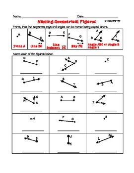 Points, Rays, Segments, Lines and Angles by Teachers' Pet | TpT