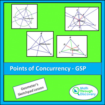 Preview of Geometry - Points of Concurrency - GSP