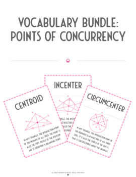 Preview of Points of Concurrency Posters (Vocabulary Bundle)