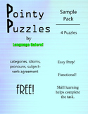 Pointy Puzzles for Language - Free Sample Pack