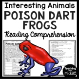 Poison Dart Frogs Informational Text Reading Comprehension