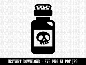 Poison Potion Bottle Clipart Instant Digital Download AI PDF SVG PNG ...
