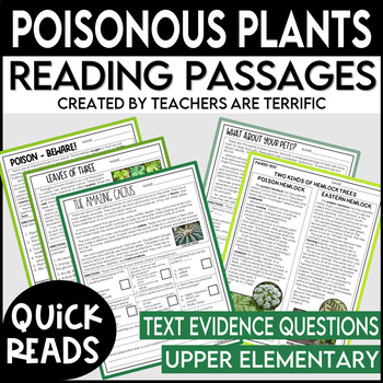 Preview of Poisonous Plants Daily Quick Reads- NO PREP