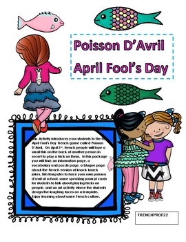 Preview of Poisson D'Avril French Culture April Fools Day Speaking Activity