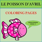 Poisson d'Avril: French April Fools' Day Coloring Pages (H