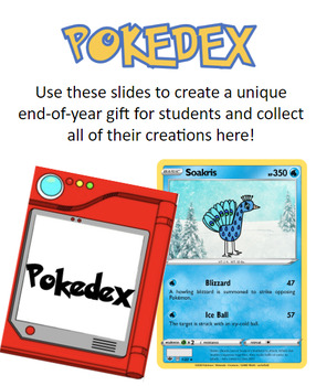 Preview of Pokédex for collecting student-made Pokémon Cards