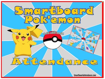 Preview of Pok'emon Smartboard Attendance  with or without lunch count !