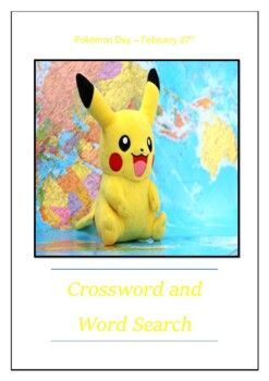 Pokémon Day - February 27th Crossword Puzzle Word Search Bell Ringer