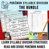 Pokémon Syllable Division Syllabication Phonics Worksheets BUNDLE
