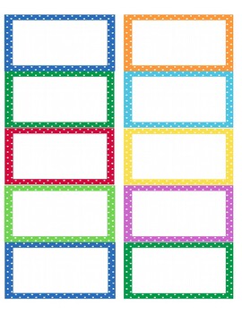 Classroom Poko Dot Name Labels Teaching Resources | TPT
