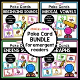 Poke Card BUNDLE | Beginning Sounds - Medial Vowels- Endin