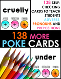 Poke Cards - 138 Self-Checking Cards for Pronouns, Adverbs