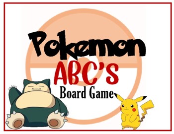Pokemon Abc Board Game By Mrsmalean Teachers Pay Teachers