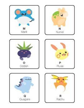 Pokemon abc's  Pokemon, Abc flashcards, Pokemon names