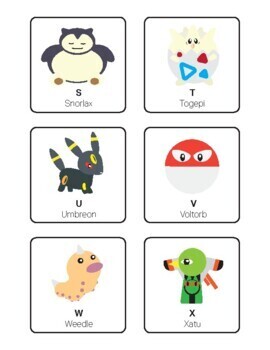 Pokemon abc's  Pokemon, Abc flashcards, Pokemon names