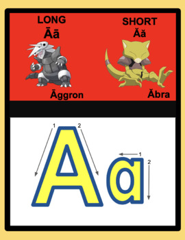 ABC Flash Cards Digital Pokemon A-Z Alphabet Montessori