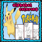 Pokemon Alphabet Worksheet & Coloring