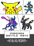 Pokemon Battle Math - 3 by 1 digit long division no remain