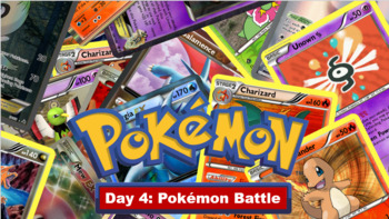 Preview of Pokemon Battle Review Lesson and Worksheet