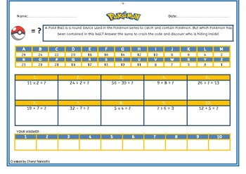 Preview of Pokemon Calculation Challenge