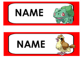 Pokemon Classroom Editable Labels Name Tags