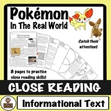 Pokémon Close Read and Worksheets/Activities: Fennec Foxes