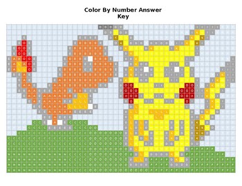 Preview of Pokémon Color by Number