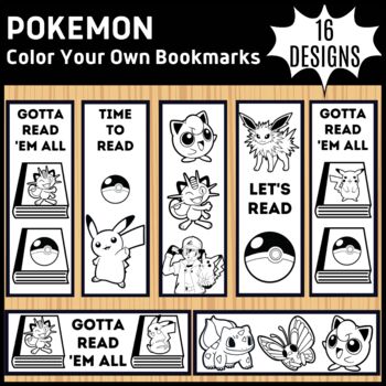 pokemon bookmarks teaching resources teachers pay teachers