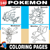 Pokemon Coloring Book for Kids, Teens - Bundle with Activity