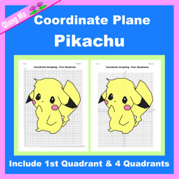 Preview of Pokemon Coordinate Plane Graphing Picture: Pikachu