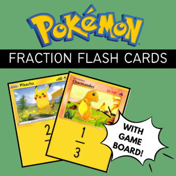 Preview of Pokémon Flash Cards - Fractions