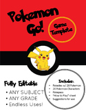 Pokemon Go! Fun Simulation Game/Activity - editable for an
