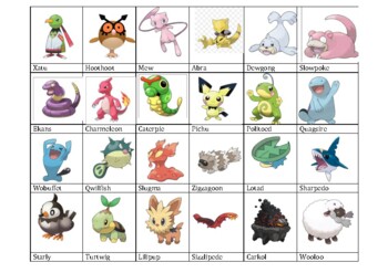 Foto Abnormaal Zwart Pokemon Guess who? 2 by Miss Dolley's Classroom | TPT