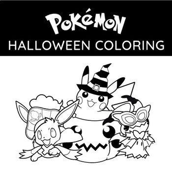 Pokemon Halloween Coloring Page - Halloween Coloring Page | TpT