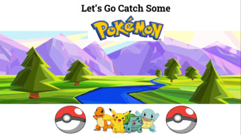 Preview of Pokemon Hunt Game for Handwriting, Typing or Communication (online & in person)