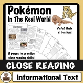 Pokémon Close Read and Worksheets/Activities: Pangolins an