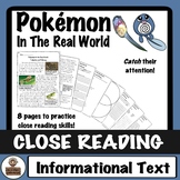 Pokémon Close Read and Worksheets/Activities: Tadpoles and