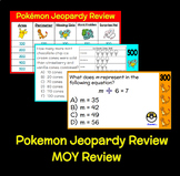 Pokémon Jeopardy - Math Review Bundle - 6 Review Games - Editable