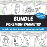 Pokemon Math Lines of Symmetry Activity Coloring Pages for
