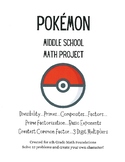 Pokemon Middle School Math Project