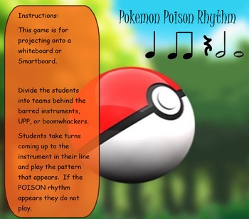 Preview of Pokemon POISON Rhythms Eighth and Sixteenth