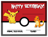 Pokemon - Pikachu & Charmander - Happy Birthday - Birthday