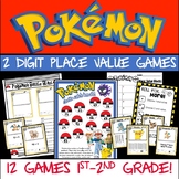 Pokemon Place Value Games 2 Digit 1st 2nd Grade Blocks, Wo