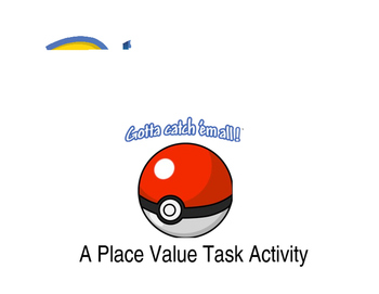 Preview of Pokemon Place Value Task Cards- DOCX Editabe File