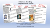 Pokemon Reading Comprehension Bundle