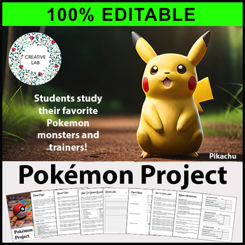 Preview of Pokemon Research Project - 100% Editable