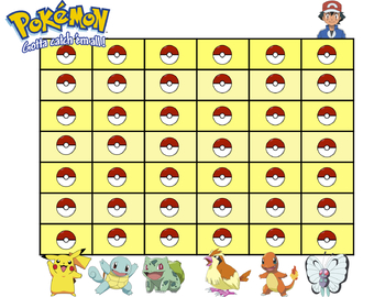 Pokemon Reward Chart Printable